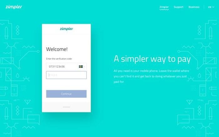 Zimpler website preview