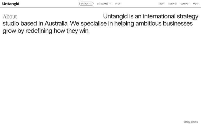 Untangld website preview