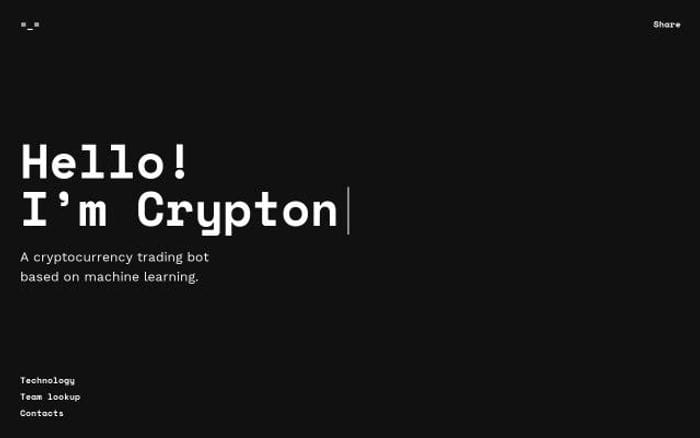 Crypton website preview