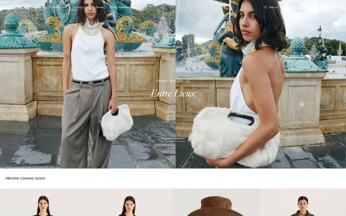 Henne website preview