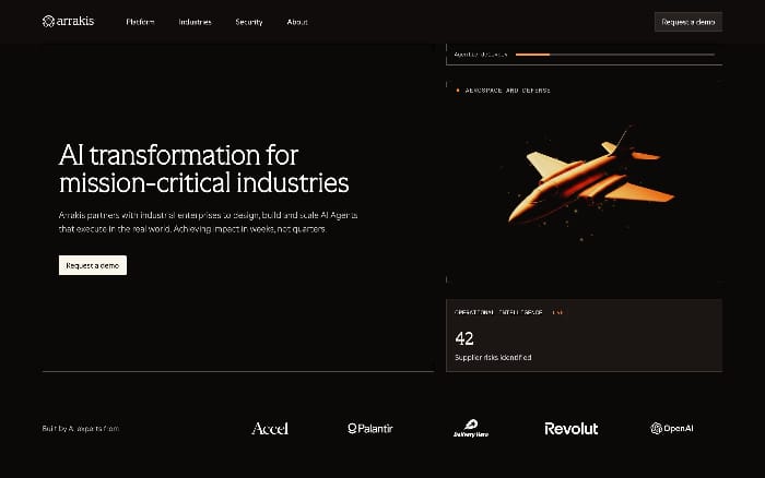 Arrakis Technologies website preview
