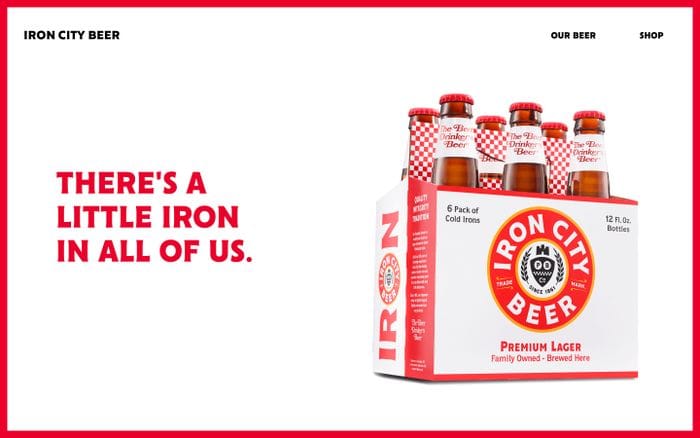 Iron City Beer website preview
