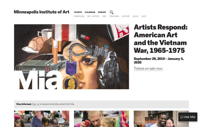Minneapolis Institute of Art website preview