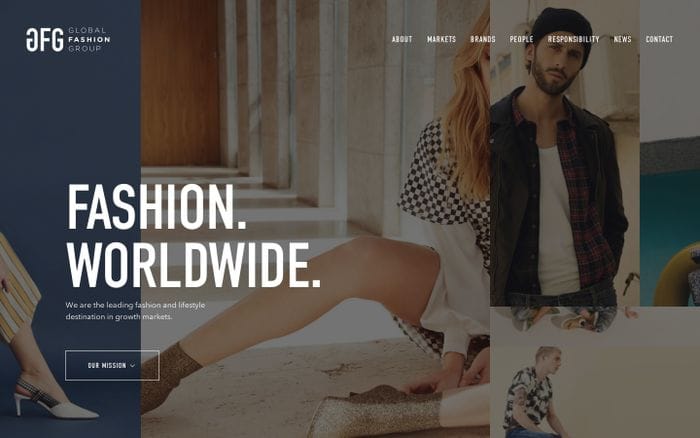  Global Fashion Group website preview