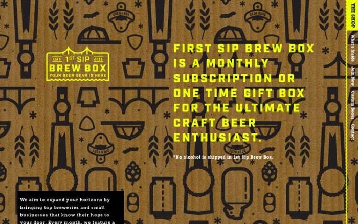 Firstsipbrewbox website preview