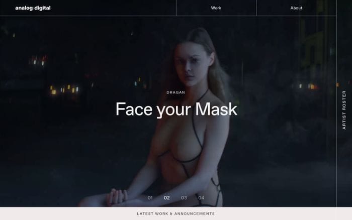 Analog/digital website preview