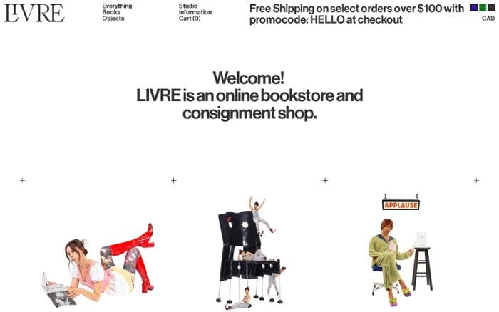 LIVRE website preview