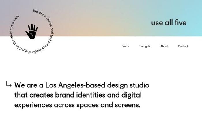 Use All Five website preview