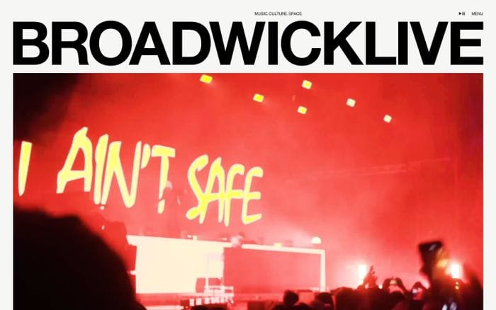 Broadwick Live website preview
