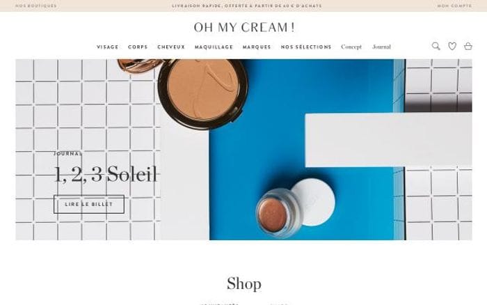 Ohmycream website preview
