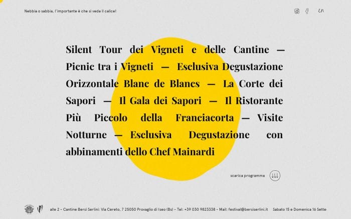 Festival Franciacorta 2018 — Cantine Bersi Serlini website preview