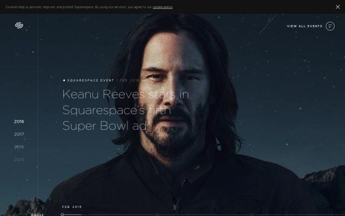 Squarespace website preview
