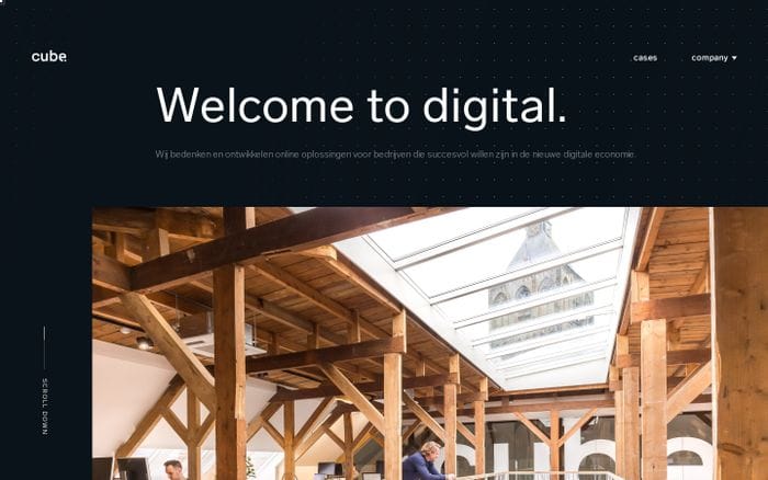 cube. Welcome to digital. website preview