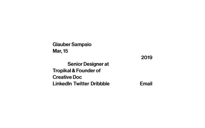Glauber Sampaio website preview