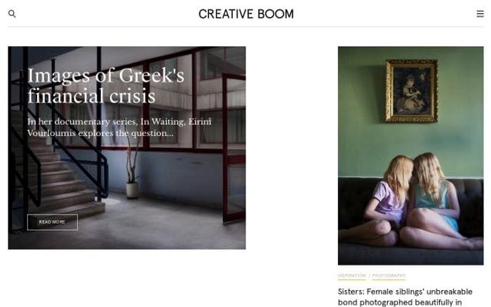 Creativeboom website preview