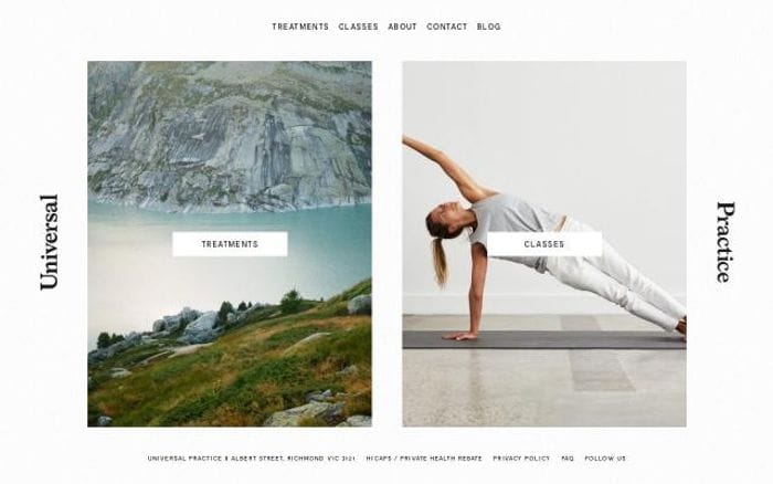Universalpractice website preview
