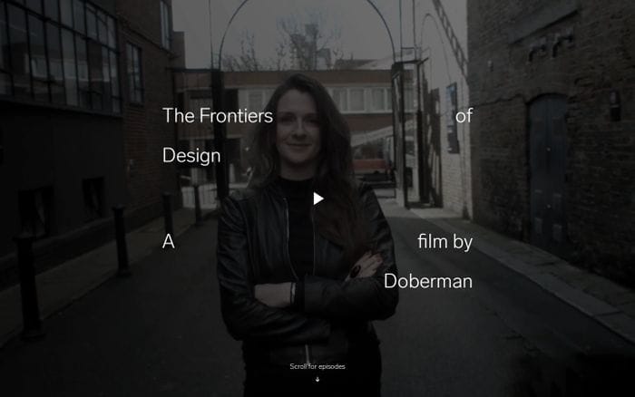 Frontiers of Design website preview