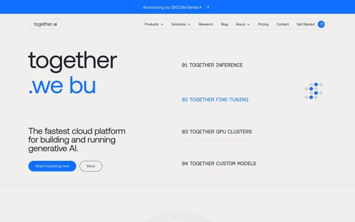 Together AI website preview