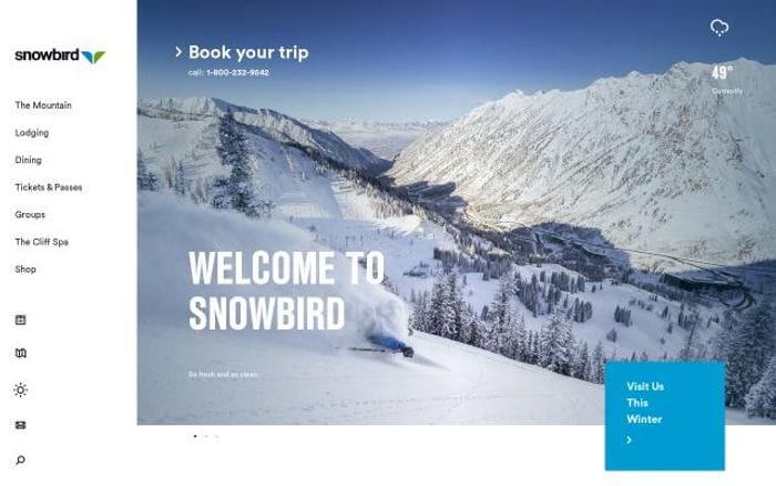 Snowbird website preview
