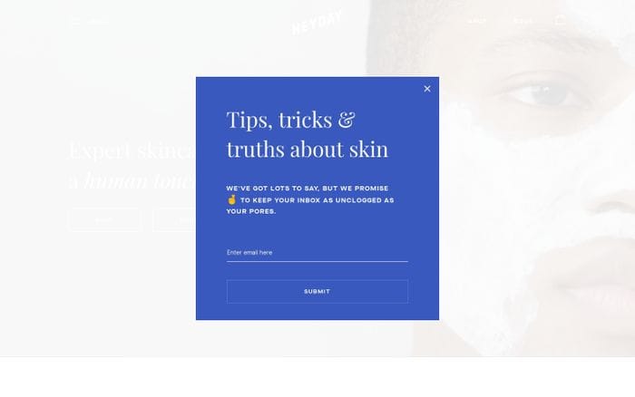 Heyday website preview