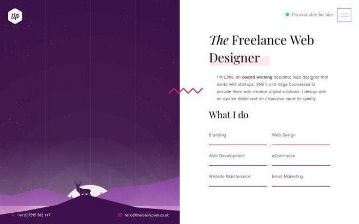Thelonelypixel website preview