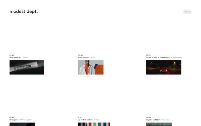 Modestdepartment website preview
