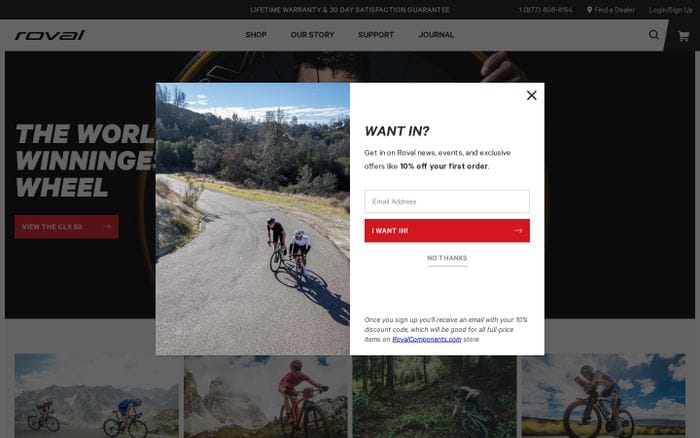 Roval Components website preview