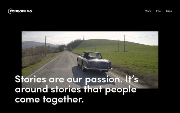 Pongofilms - Video Production website preview