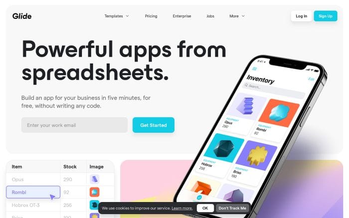 Glide website preview