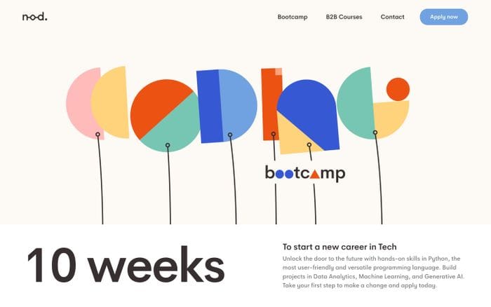 Nod Coding Bootcamp website preview