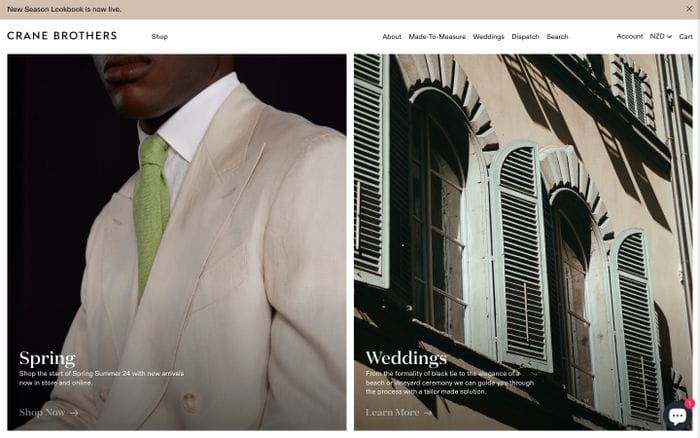 Crane Brothers website preview