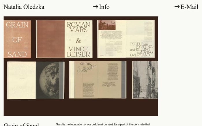 Natalia Oledzka website preview