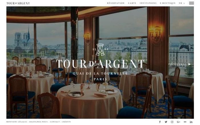 Tour D'argent website preview
