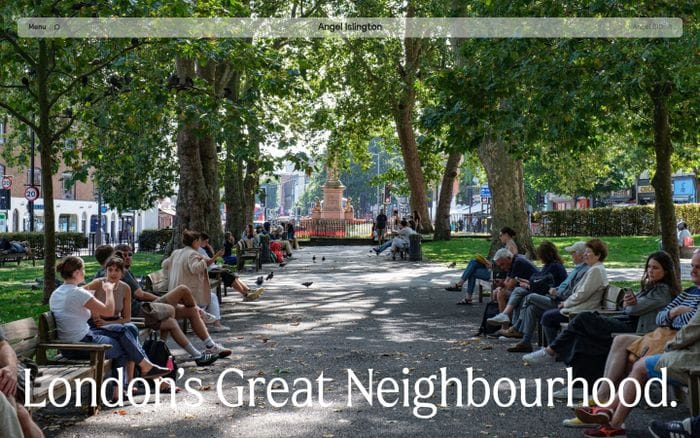 Discover Angel Islington website preview