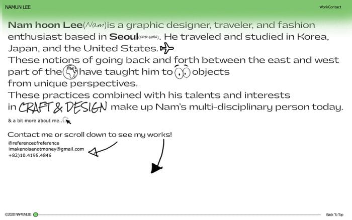 Nam hoon lee website preview