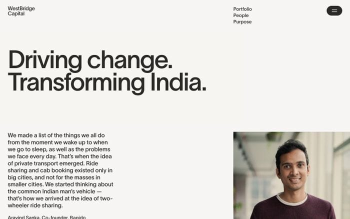 WestBridge Capital website preview