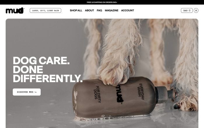 Mud website preview