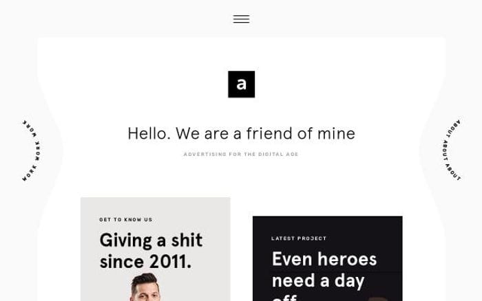 Afriendofmine website preview