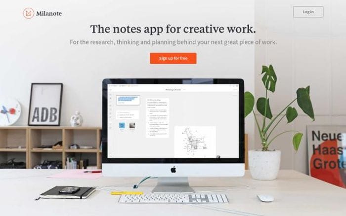 Milanote website preview
