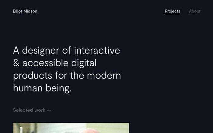 Elliotmidson website preview