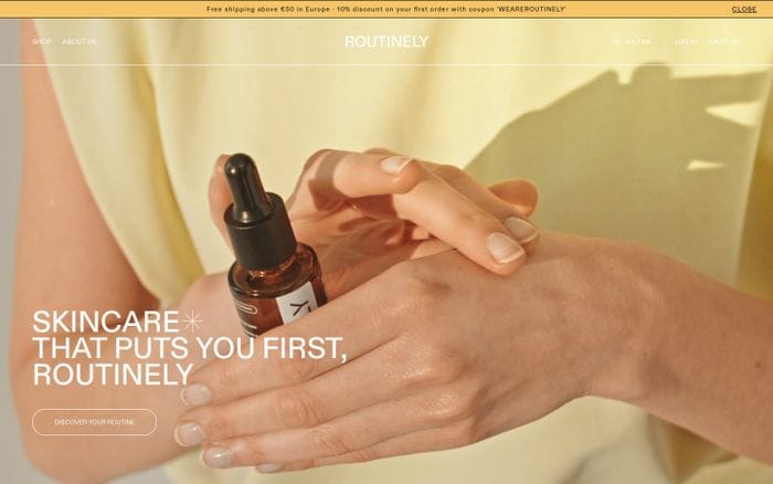 Routinely website preview