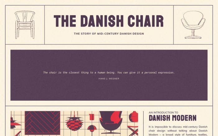 The Danish Chair website preview