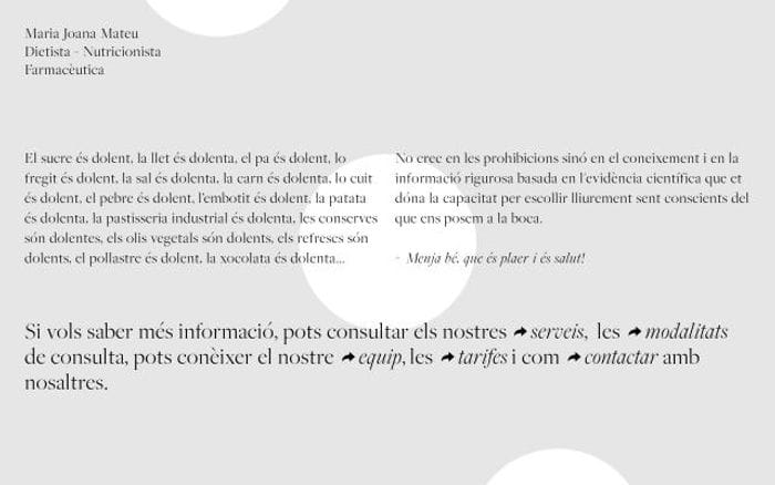 Mariajoanamateu website preview