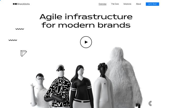 Binaryblocks | Agile infrastructure for modern Brands ? website preview