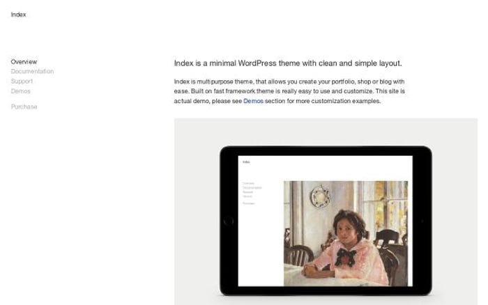 Indextheme website preview