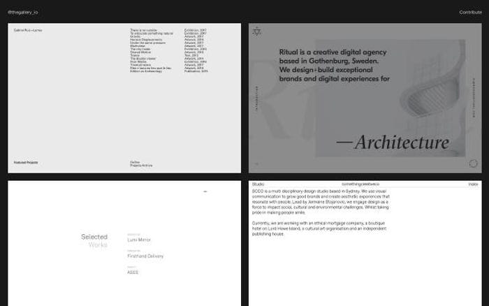 Thegallery website preview