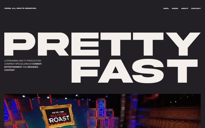 Pretty Fast website preview