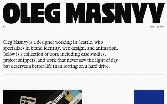 Oleg Masnyy website preview