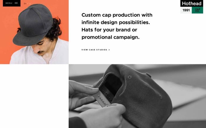 Hothead Cap Co. | Custom hats, snapbacks, designer caps website preview