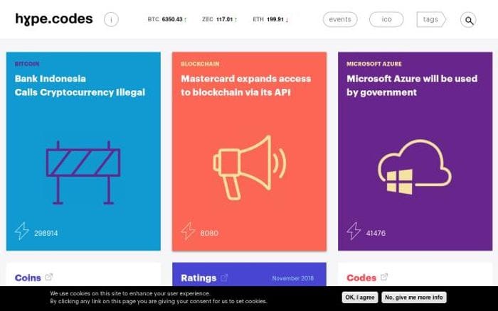 Hype website preview